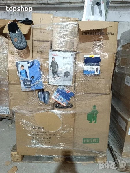 Палети с ЧИСТО НОВ смесен ТЕКСТИЛ от западноевропейски магазини! Продават се само на ЕДРО..., снимка 1