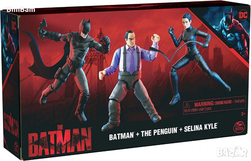 Оригинален комплект фигурки The BATMAN - Batman+ The Penguin + Selina Kyle / DC, снимка 1