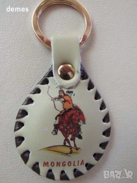 Автентичен кожен ключодържател от Монголия-серия, снимка 1
