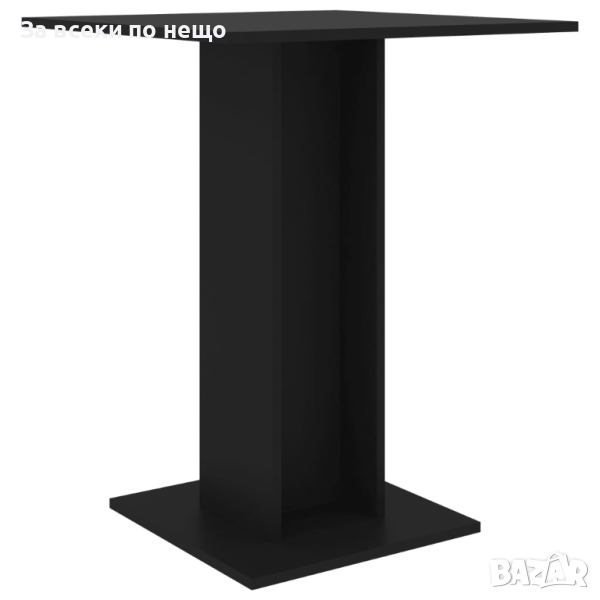 Бистро маса, черна, 60x60x75 см, ПДЧ, снимка 1