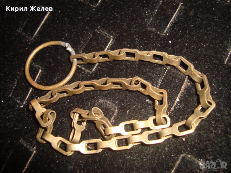 РЕТРО БРОНЗОВ КЮСТЕК за ДЖОБЕН ЧАСОВНИК РЪЧНА МАЙСТОРСКА ИЗРАБОТКА РЯДКА ПЛЕТКА ВЕРИЖКА 20738, снимка 1