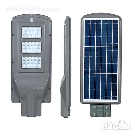 Интегрирана соларна лампа Automat 60W LED/12W Соларен панел, снимка 1