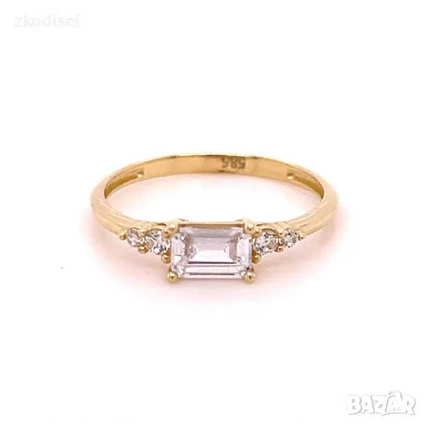 Златен дамски пръстен 1,48гр. 14кр.проба:585 размер:55 модел:29559-6, снимка 1