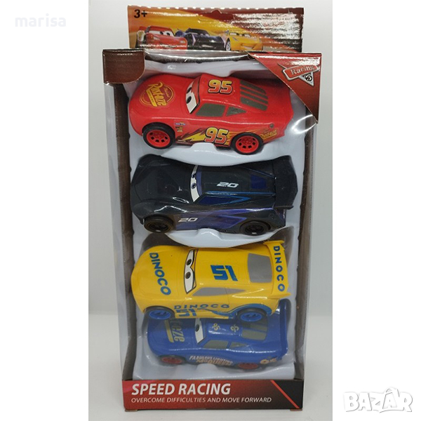 Комплект колички Cars, 4 броя, в кутия Код: 9936, снимка 1