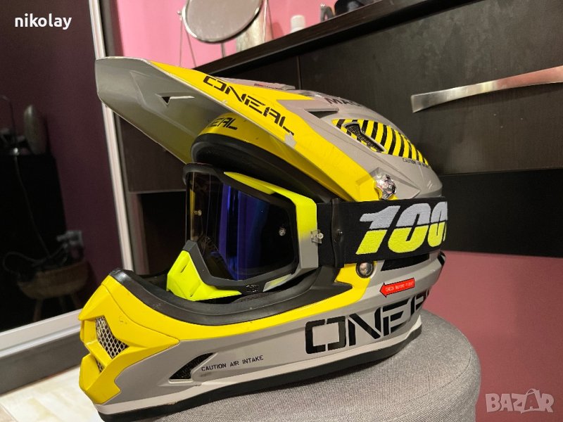 Каска ONEAL + очила 100%, снимка 1