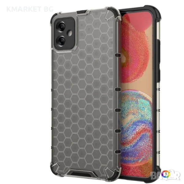 Samsung Galaxy A04e 4G / F04 4G / M04 4G Силиконов Калъф Honeycomb TPU и Протектор, снимка 1