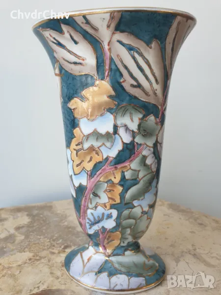 Temptation 18см/китайска елипсовидна ръчно рисувана порцеланова ваза, снимка 1