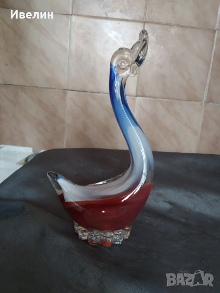 стъклена статуетка мурано-лебед, снимка 1
