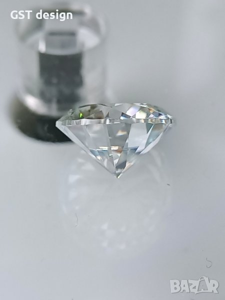 Топ Мойсанит Диамант Голям 10,9мм Фенси Moissanite Diamond , снимка 1