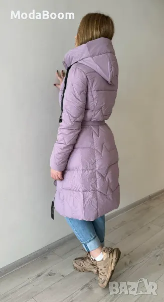 Дълго дамско лилаво зимно яке , снимка 1