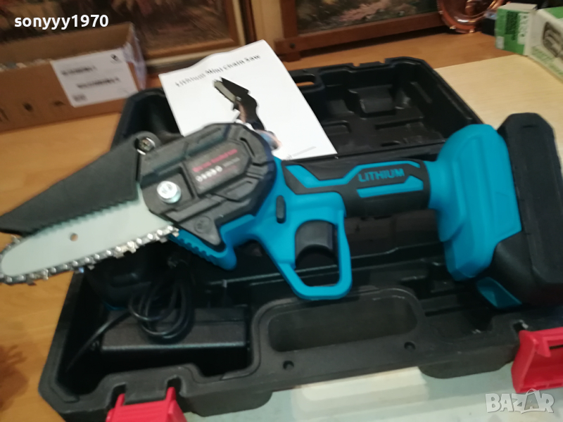 РЕЗАЧКА С ВЕРИГА И 2БР БАТЕРИЙ+ЗАРЯДНО И КУФАР 2003240944, снимка 1