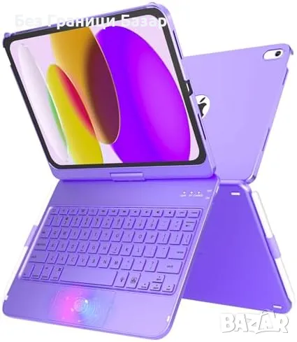 Нов Калъф с клавиатура за iPad 10-то поколение 10.9” с тъчпад и RGB кейс, снимка 1