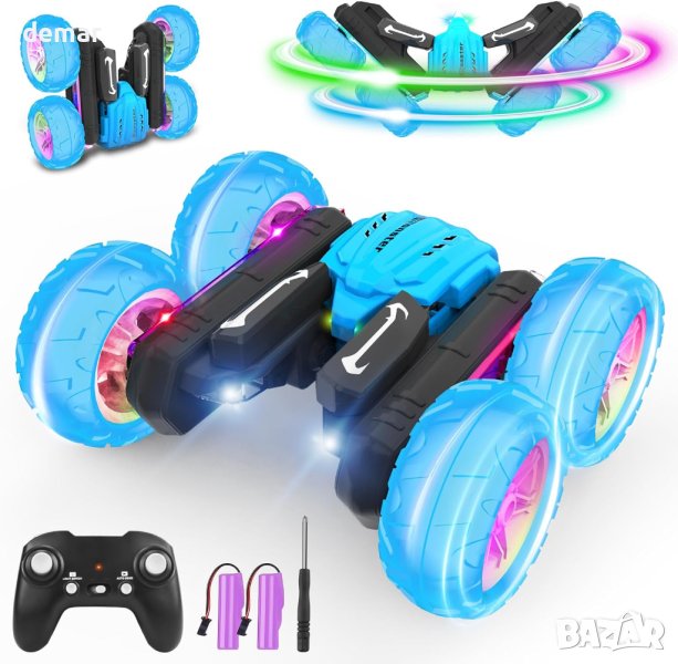 Immver каскадьорска кола за деца 2,4 Ghz радиоуправляема , синя, снимка 1