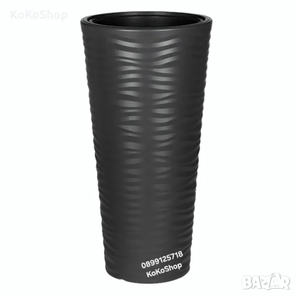 Висока кашпа-Ø 35x69 см./кашпа/висока пластмасова кашпа, снимка 1