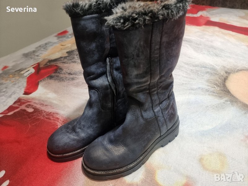  *Manas*Естествена кожа зимни ботуши 38, снимка 1
