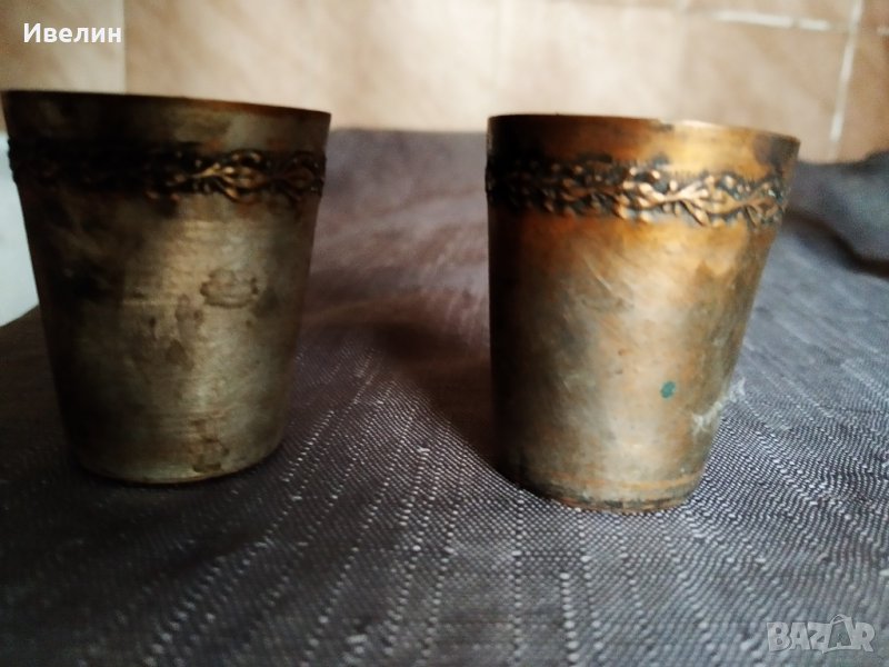 две метални барокови чаши, снимка 1