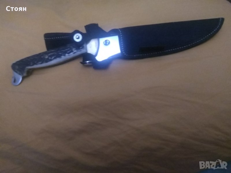 Нож ръчна изработка 360лв  еленов рог дръжка, снимка 1