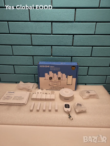 AGSHOME Безжична WiFi Алармена Система с 120dB Сирена и 5 Сензори, снимка 1