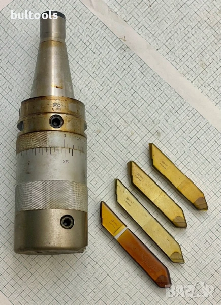 Швейцарска микрометрична глава ISO-40, снимка 1