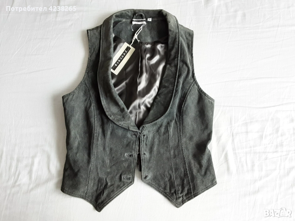 eлек нов, естествена кожа-велур , снимка 1