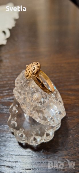 Златен пръстен ръчна изработка, снимка 1