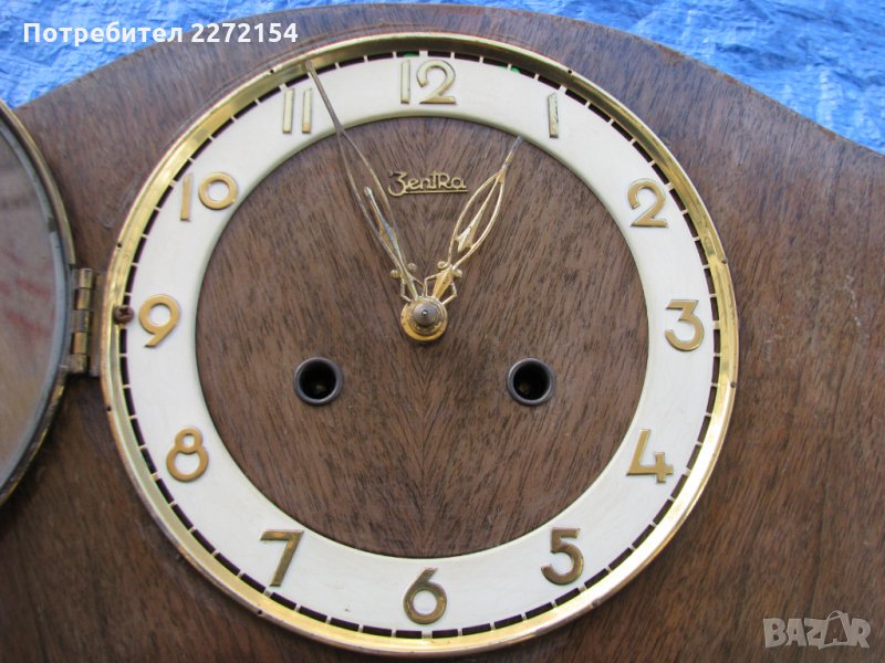 Немски каминен часовник Zentra, снимка 1
