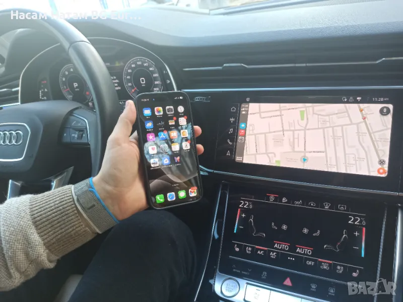 Carplay Android Auto Audi Volkswagen (VW) Mercedes Porsche Skoda Seat MIB2 MIB3 Waze YouTube TV , снимка 1