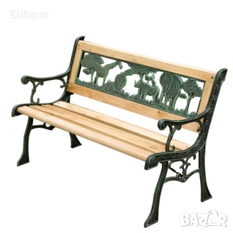 Градинска пейка за деца 82x39x50 см - здрава, безопасна и стилна, снимка 3 - Други стоки за дома - 53563401