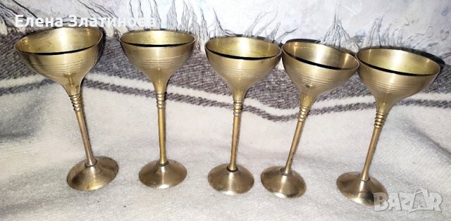 Месингови чаши за вино, снимка 5 - Чаши - 43364691