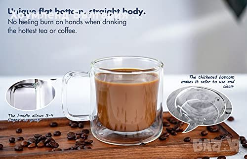 Италиански двустенни термо чаши с дръжка 200мл, снимка 2 - Чаши - 40650749