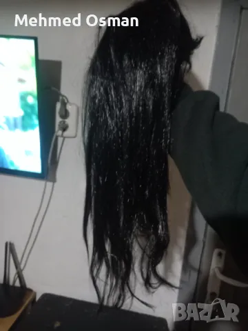 Перука черна дълга коса