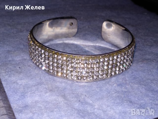 ШАРМАНТНА ПОСРЕБРЕНА КРИСТАЛНА ВИНТИДЖ - АРТ ГРИВНА от БЛАГОРОДНА СТОМАНА 37936, снимка 12 - Гривни - 40837183