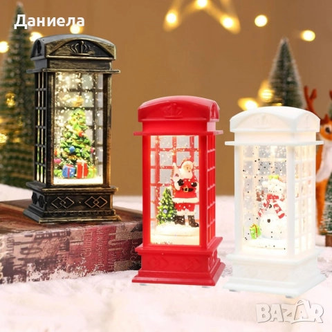 Коледна снежна лампа с LED светлина – празнична магия за уютен дом и топъл коледен дух