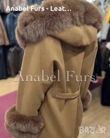 Дамски палта с подплата от вълна и естествен косъм от лисица /алпака/, снимка 6 - Палта, манта - 35510380