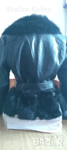 Дамско кожено яке с пух., снимка 10 - Якета - 48709081