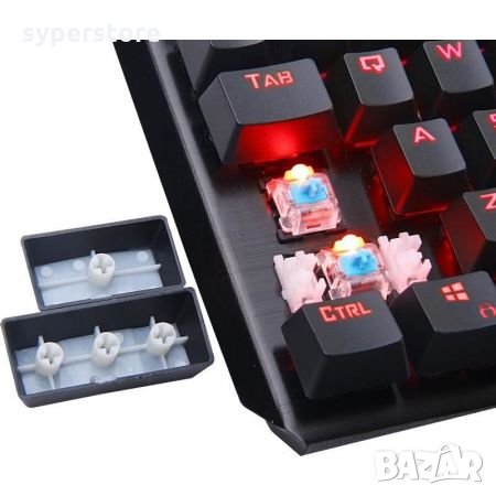 Клавиатура Геймърска USB Redragon Indrah K555-BK Механична с RGB Подсветка, снимка 3 - Клавиатури и мишки - 32388890