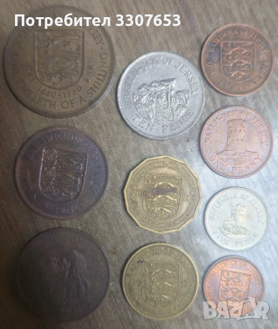 монети Джърси10 бр