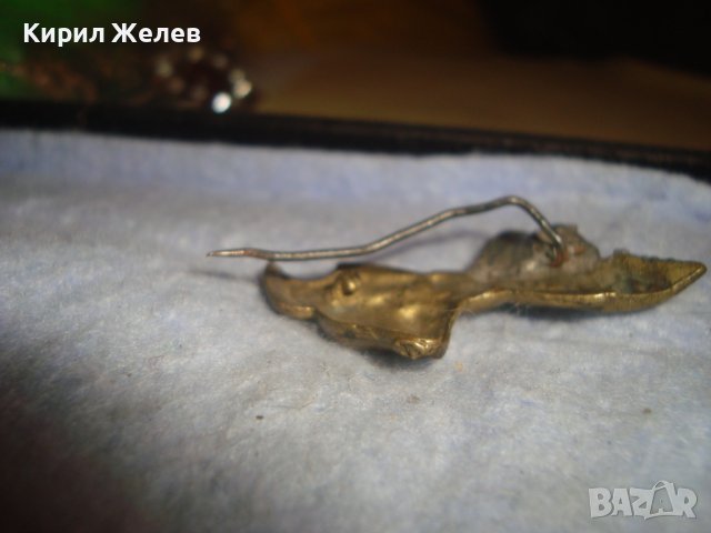 19 Век СТАРИННА БРОНЗОВА с ПОЗЛАТА РЕТРО БРОШКА ПАНДЕЛКА РЪЧНА МАЙСТОРСКА ИЗРАБОТКА за КОЛЕКЦИЯ 4261, снимка 9 - Антикварни и старинни предмети - 37722078