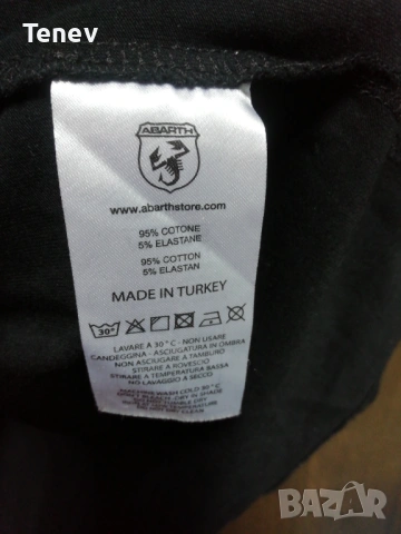 Abarth оригинална тениска фланелка Абарт мъжка черна XL , снимка 7 - Тениски - 53089501