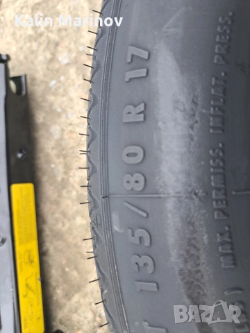 резервна гума патерица 5х120 17 цола със крик и ключ, снимка 3 - Гуми и джанти - 52073860