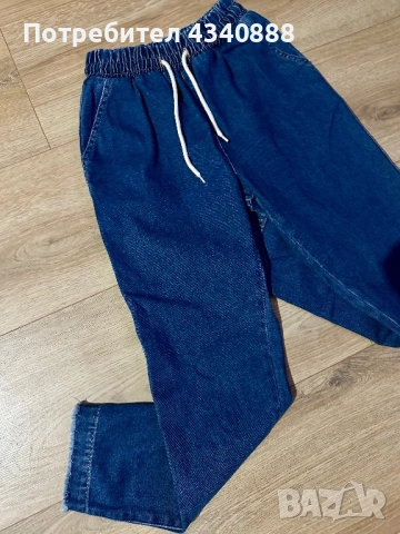 Дънки тип jogger с ластичен колан, снимка 4 - Дънки - 51737069