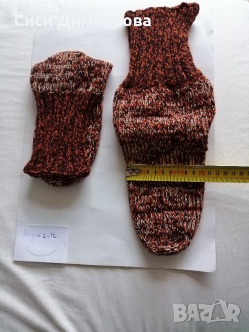 Вълнени чорапи, ръчно плетиво, 100 % вълна, снимка 6 - Други - 43871036