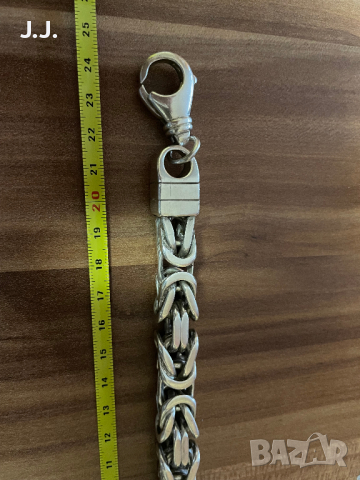 Масивна мъжка сребърна гривна ,4.50лв./гр., снимка 4 - Гривни - 44842361