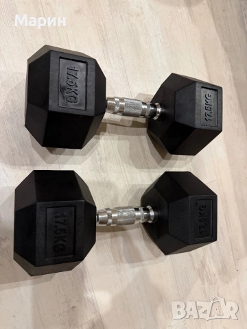 Хексагонални дъмбели 2 х 17,5 кг