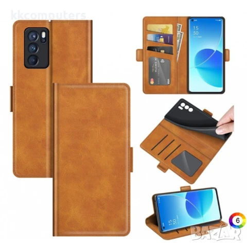 Oppo Reno6 Pro 5G Wallet Калъф и Протектор, снимка 2 - Калъфи, кейсове - 51349177