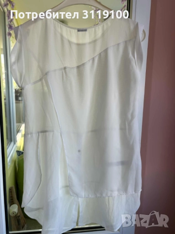 Бяла туника асиметрична, снимка 2 - Туники - 51772306