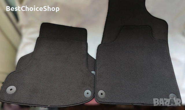 Велурени / мокетни стелки за Audi A3 2003-2012 - Тъмно сиви поръбени и отвори за захващане, снимка 7 - Аксесоари и консумативи - 53261013