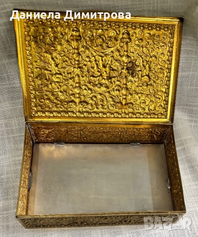 Сет от кутия за пури, запалка и съд за тютюн от месинг/бронз, снимка 6 - Антикварни и старинни предмети - 52466922