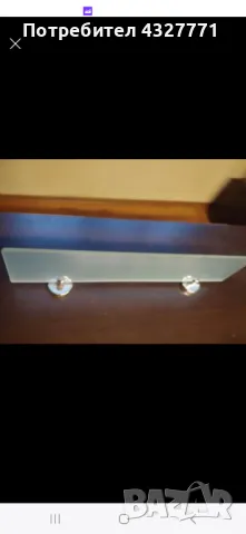 Полица етажерка стъклена за баня 50 / 14.5 см (ширината на стъклото 12 см)