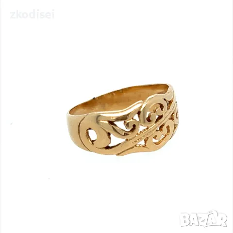 Златен дамски пръстен 3,54гр. размер:58 14кр. проба:585 модел:27322-3, снимка 3 - Пръстени - 47762323
